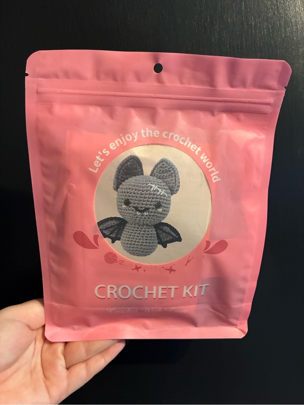 Crochet Kit - Gray Bat